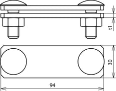 Dehn SV Klem St/Tzn Voor Fl 30/Fl 30mm - 308230