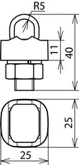 Dehn KS Stekker Cu-RCB Voor Rd 6-10mm Met veerring - 301017