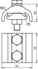 Dehn CU Parallelaansluiting voor verschillende diameters RD 5-16mm - 306101