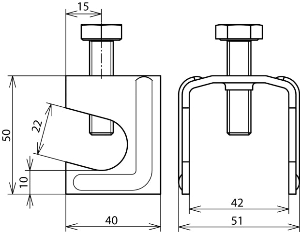 Dehn verbindingsklem voor bouwwapening - 308030 [2 stuks]