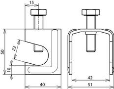 Dehn verbindingsklem voor bouwwapening - 308030 [2 stuks]