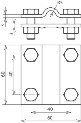 Dehn Dwarsbalk CU Voor RD 8-10 FL 30mm Zonder Tussenplaat - 318207