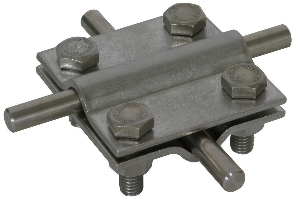 Dehn Kruiseenheid Roestvrij Staal Voor 2x Rond 8-10mm Afmeting 60x60mm - 318219