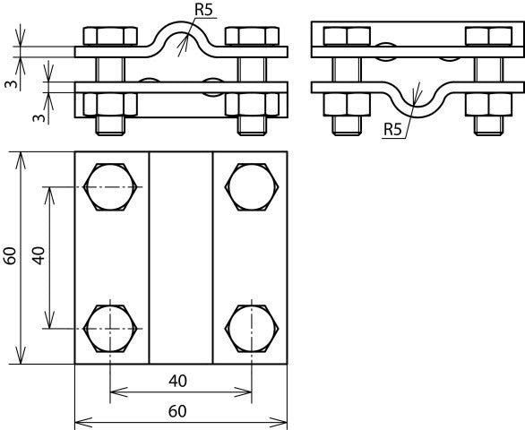 Dehn Cross Unit Bevestigingsset Voor Rd 8-10mm Fl 30mm - 318251
