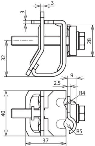 Dehn Gootklem Met Klemraam Voor Kraal 16-22mm Rd 8-10mm - 339100 [2 stuks]