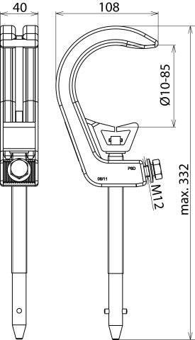 Dehn Fase Schroefklem D 10-85mm T-as PK2 16 - 784085