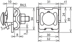 Dehn Zadelklem Cu Met Dubbele Cleat Voor Rd 8-10mm - 365017