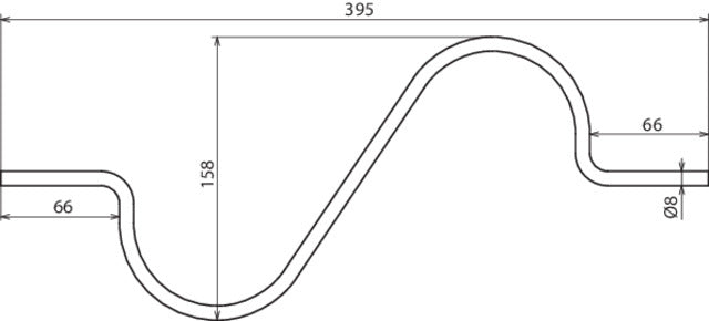 Dehn Al 8mm rond expansiestuk DS 8 L395 - 374011
