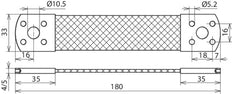 Dehn Overbruggingsvlecht Al 50mm L 180mm - 377015
