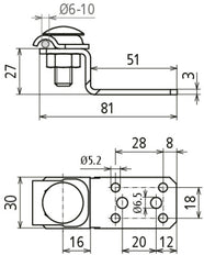 Dehn Z-vormig aluminium verbindingsstuk met klemlijst - 377100 [2 stuks]