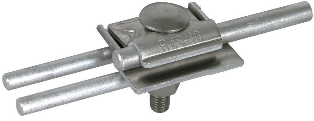 Dehn FS Klem Lucht-Term Stangklem 10mm Al 2-voudige Aansluiting - 380110 [2 stuks]