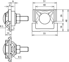 Dehn FS Klem Lucht-Term Stangklem 10mm Al 2-voudige Aansluiting - 380110 [2 stuks]