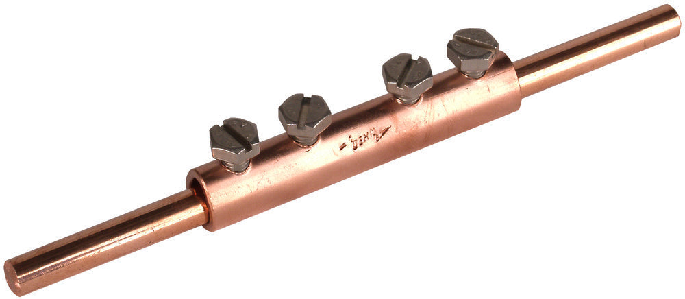 Dehn koperen verbindingsmof voor 8mm staaf met 4 M6x8mm schroeven - 385207
