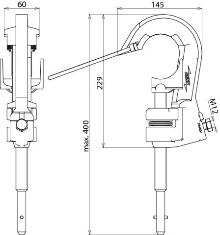 Dehn Fase Schroefklem D 10-65mm Met T-pen As Verbindingselement - 784501