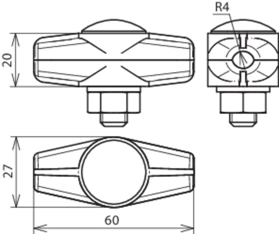 Dehn ES-verbindingsdeel ZDC met spantkopschroef voor 8MM RD - 309008