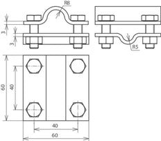 Dehn Kruiseenheid St Tzn 8-10 16mm Rd 16 Fl 30mm Zonder Tussenstuk - 318252