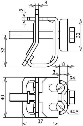 Dehn Gootklem Al Kraal 16-22mm Dubbele Klang Rd 8-10mm - 339111