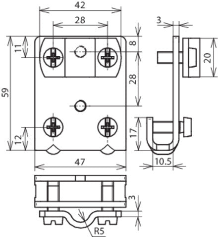 Dehn Zadelklem Cu Met Klembereik 0,7-10mm Voor Rd 7-10mm - 365047