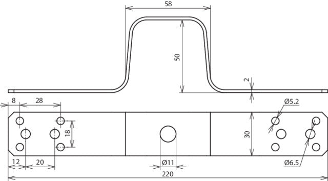 Dehn Brugbeugel L 220mm Al - 377026 [2 stuks]