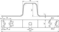 Dehn Brugbeugel L 220mm Al - 377026 [2 stuks]