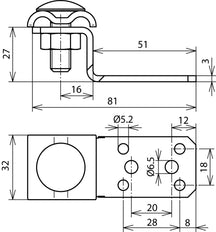Dehn Z-vormige Al verbindingsplug met dubbele splitpen RD 8-10mm - 377200 [2 stuks]