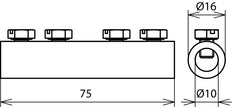 Dehn Aluminium Verbindingsbus Met 4 Schroeven - 385213 [2 stuks]