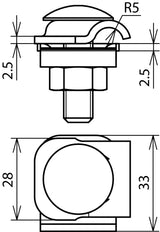 Dehn MMV Klem CU Voor Rd 6-8mm Met spantkopschroef en moer - 390257