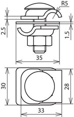 Dehn MMV klem met spantkopschroef en moer Cu-St TZN RD 6-8mm - 390267