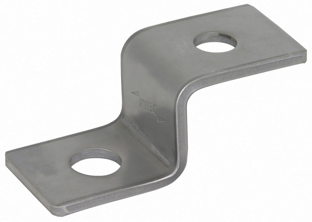 Dehn Z-vormig eindstuk met elk 1 gat D 10,5mm en D 12,5mm StSt - 390499 [2 stuks].