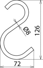 Dehn haak 8mm voor het bevestigen van dekkleden 1000V - 785648