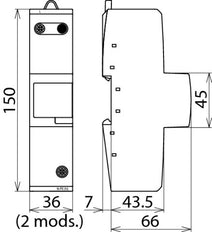 DEHN DVCI Combinatiestroomafleider type 1 en 2 1-polig 255V AC - 961200