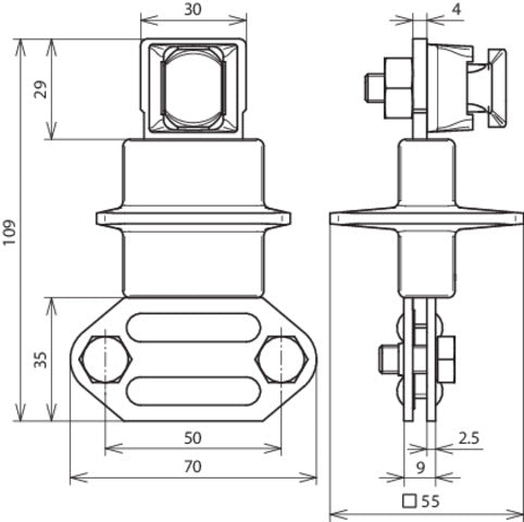 Dehn Bimetaal Discon Klem Cu-St Tzn Met KS Aansluiting - 460147