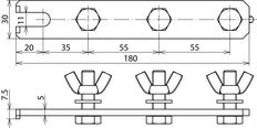 Dehn aardrailsteun 3P M10x35 Sttzn - 465801
