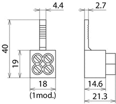 Dehn 2x16mm stiftvormige aansluitklem voor doorvoerbedrading - 900589