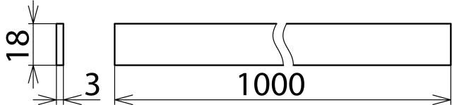 Dehn stroomrail 18x3mm Cu/Sn L 1000mm overspanningsbeveiliging - 919016