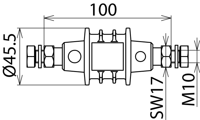 Isolerende vonkspleet met schroefdraadbouten voor Ex-ruimte - 923100