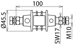 Isolerende vonkspleet met schroefdraadbouten voor Ex-ruimte - 923100