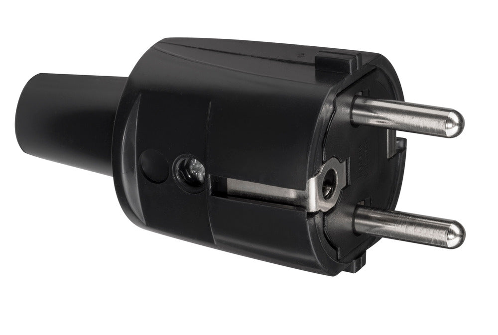 ABL Zwarte PVC Stekker Met Aardpen 16A 250V - 1418-000 [5 stuks]