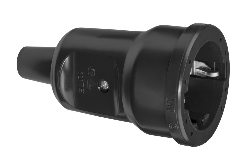 ABL Schuko PVC Koppeling Met Aarding Zwart - 1679-000 [2 stuks]