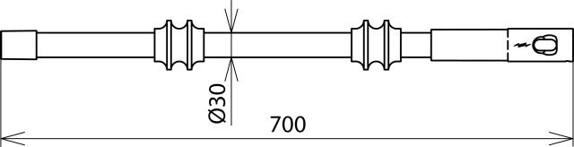 Dehn M12 isolatie-element met schroefdraadbus en insteekkoppeling - 766114