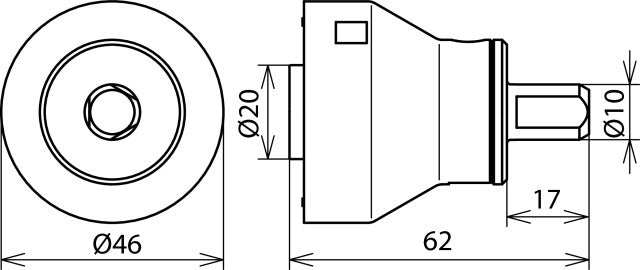 Dehn HVI Houderadapter met bajonetsluiting - 597139