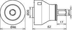 Dehn HVI Houderadapter met bajonetsluiting - 597139