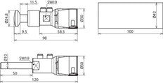Dehn HVI Power Lange Aansluitkit Met Montagemateriaal - 819142
