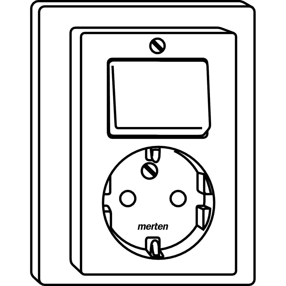 M-Smart Combinatie Wandcontactdoos en Schakelaar Polar Wit - 278319