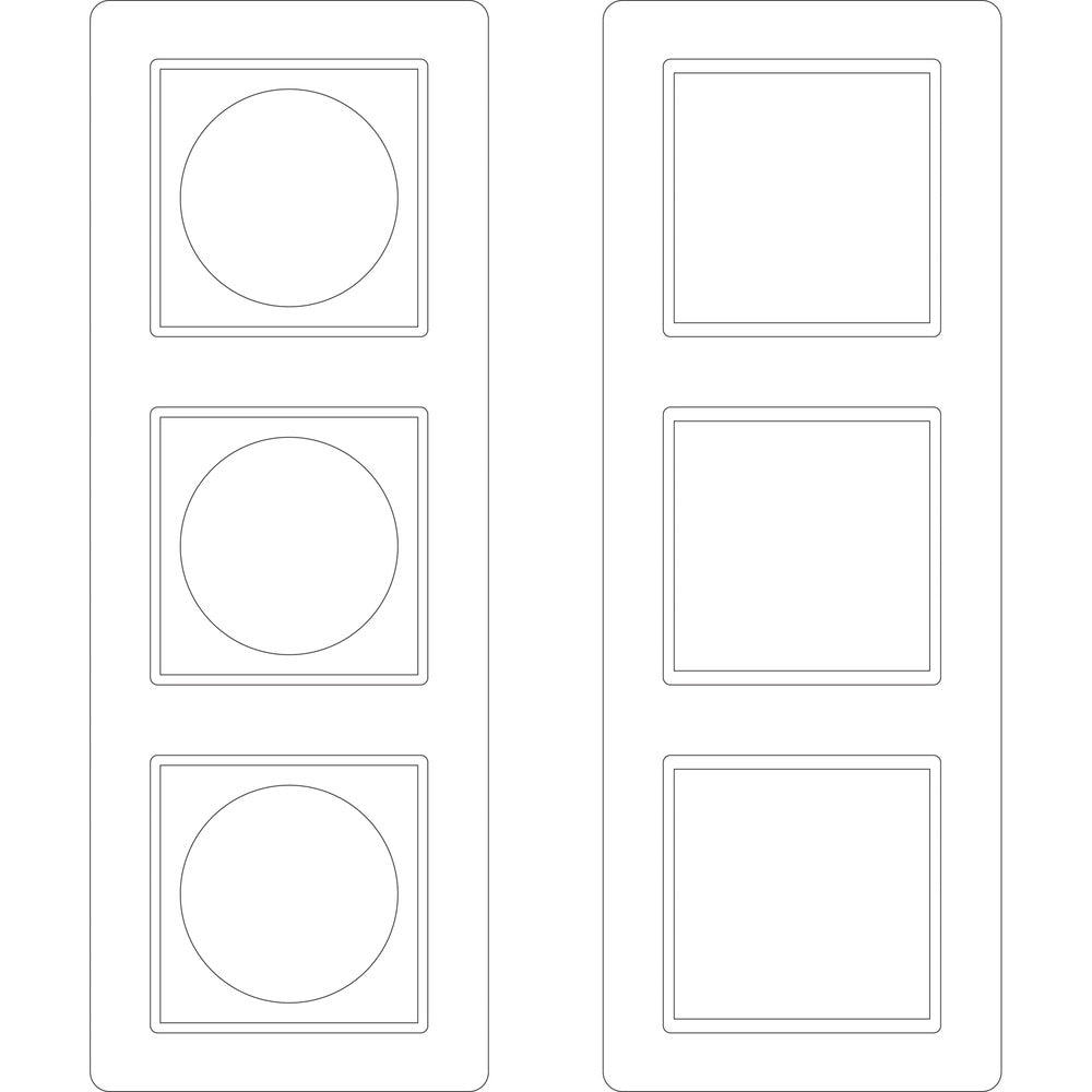 Schneider Electric M-Creativ 3-Gangs Frame etikettenblad - MTN4063-3500