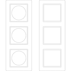 Schneider Electric M-Creativ 3-Gangs Frame etikettenblad - MTN4063-3500