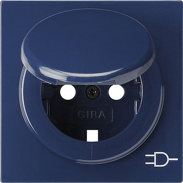Gira S-Kleur Blauw Afdekking voor contactdoos met aarding en klepdeksel - 092246