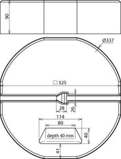 Betonvoet C45/55 17KG D337 met verzonken greep - 102012