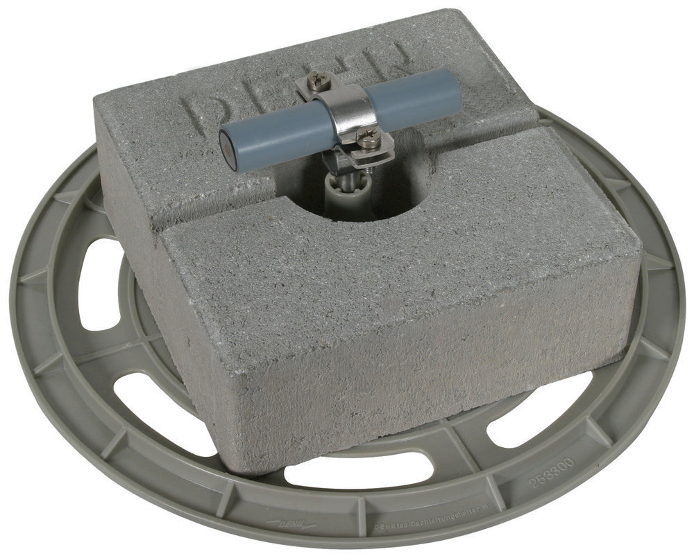 Dehn Roof Conductor Holder With Support Plate And Concrete Block - 253229