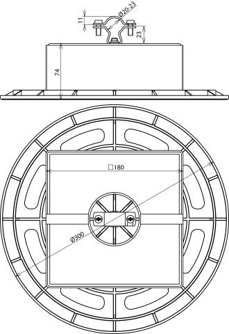 Dehn dakgeleiderhouder met steunplaat en betonblok - 253229